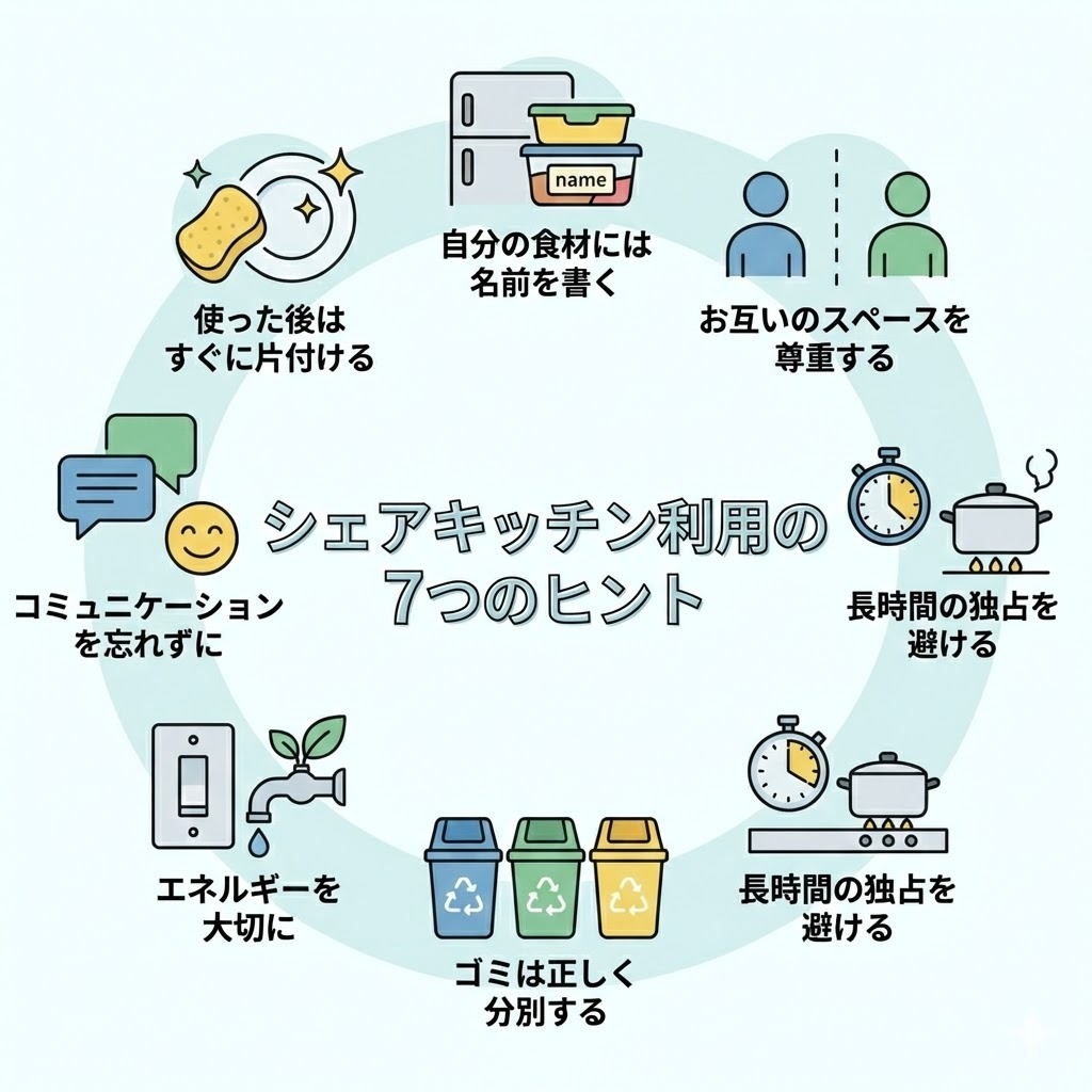 シェアハウスのキッチン利用7つのヒント