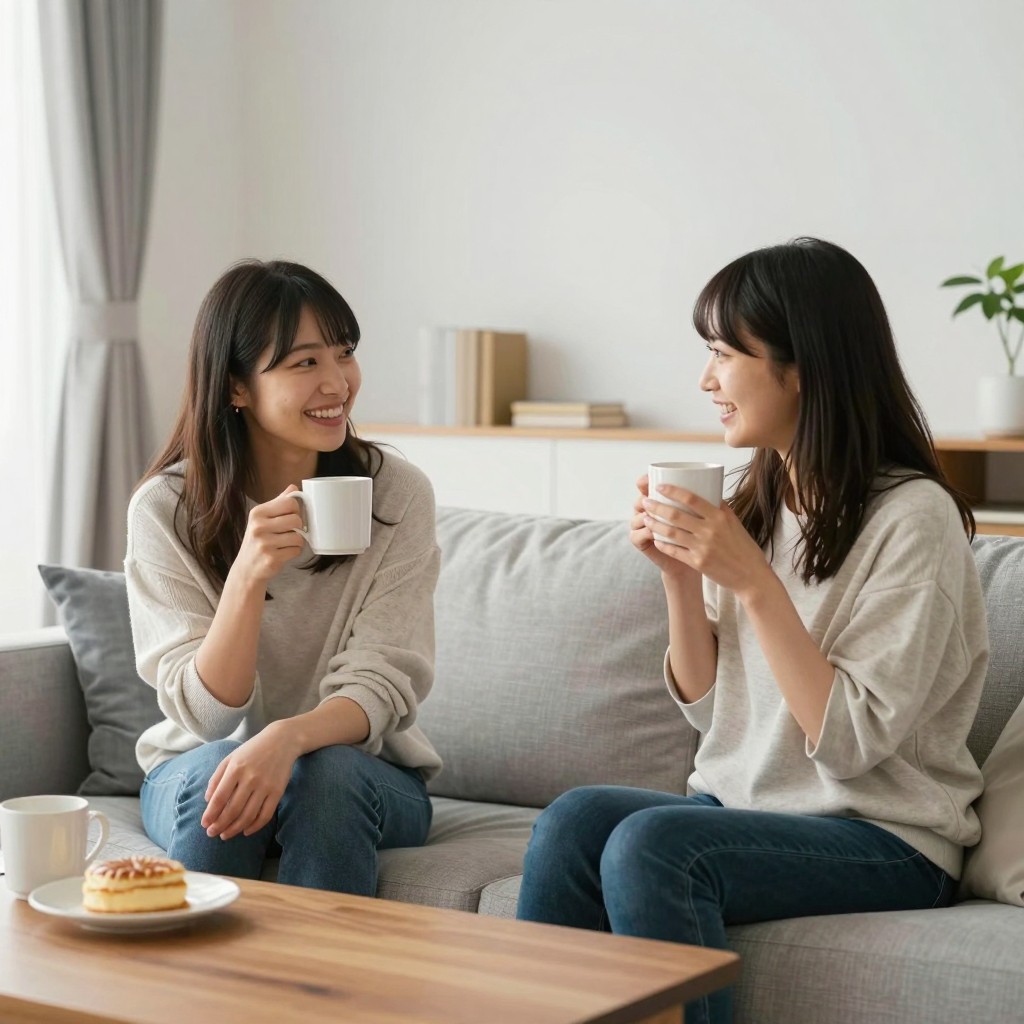 相談している二人の女性